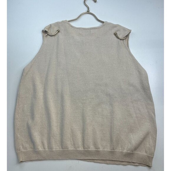 Alfred Dunner Vintage Crewel Embroidered Sweater Sleeveless Floral Ladies Size L - Picture 2 of 9